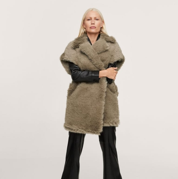 MANGO Faux fur vest - Picture 3 of 9